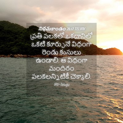 Picture 04 - నిర్గమకాండం 26:17 TELIRV - ప్రతి పలకలో - Bible Verse Picture