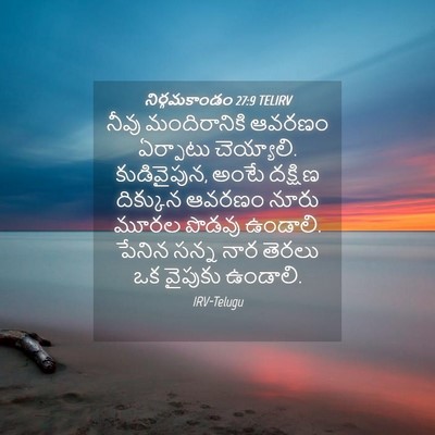 Picture 04 - నిర్గమకాండం 27:9 TELIRV - నీవు మందిరానికి - Bible Verse Picture