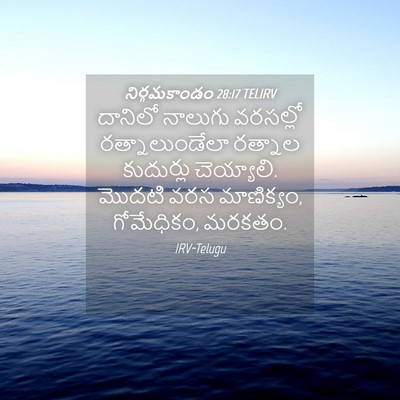 Picture 04 - నిర్గమకాండం 28:17 TELIRV - దానిలో నాలుగు - Bible Verse Picture