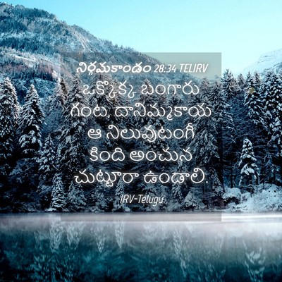 Picture 04 - నిర్గమకాండం 28:34 TELIRV - ఒక్కొక్క బంగారు - Bible Verse Picture