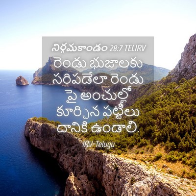 Picture 04 - నిర్గమకాండం 28:7 TELIRV - రెండు భుజాలకు - Bible Verse Picture