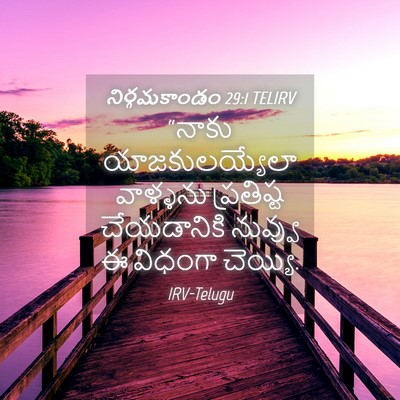 Picture 04 - నిర్గమకాండం 29:1 TELIRV - “నాకు - Bible Verse Picture