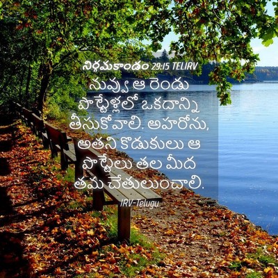 Picture 04 - నిర్గమకాండం 29:15 TELIRV - నువ్వు ఆ రెండు - Bible Verse Picture