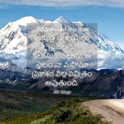 Picture 04 - నిర్గమకాండం 29:43 TELIRV - అక్కడ ఇశ్రాయేలు - Bible Verse Picture
