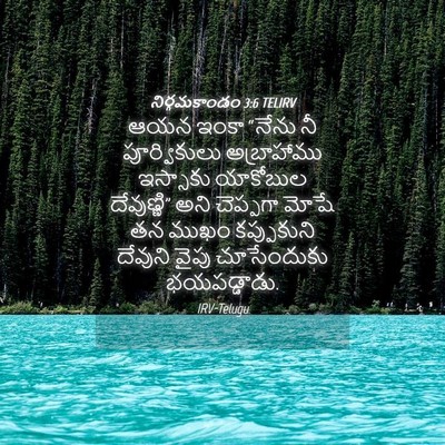 Picture 04 - నిర్గమకాండం 3:6 TELIRV - ఆయన ఇంకా “నేను నీ - Bible Verse Picture
