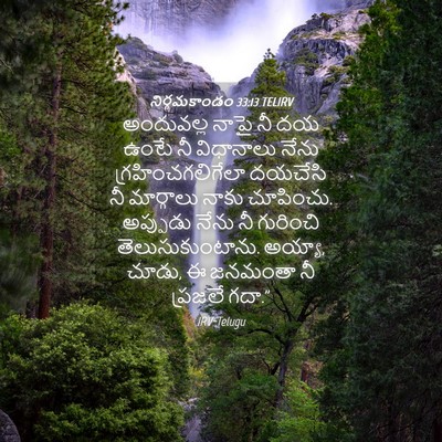 Picture 04 - నిర్గమకాండం 33:13 TELIRV - అందువల్ల నాపై నీ - Bible Verse Picture