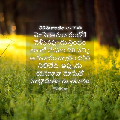 Picture 04 - నిర్గమకాండం 33:9 TELIRV - మోషే ఆ గుడారంలోకి - Bible Verse Picture