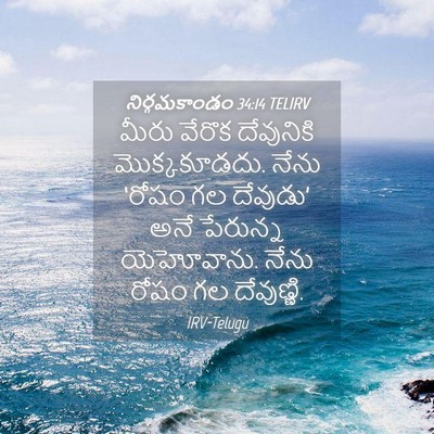 Picture 04 - నిర్గమకాండం 34:14 TELIRV - మీరు వేరొక - Bible Verse Picture