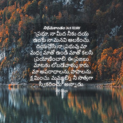 Picture 04 - నిర్గమకాండం 34:9 TELIRV - “ప్రభూ, నా మీద నీకు - Bible Verse Picture