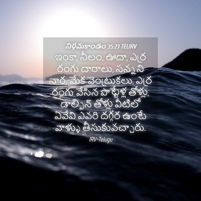 Picture 04 - నిర్గమకాండం 35:23 TELIRV - ఇంకా, నీలం, ఊదా, - Bible Verse Picture