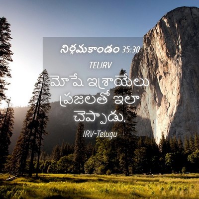 Picture 04 - నిర్గమకాండం 35:30 TELIRV - మోషే ఇశ్రాయేలు - Bible Verse Picture