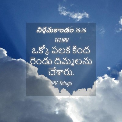 Picture 04 - నిర్గమకాండం 36:26 TELIRV - ఒక్కో పలక కింద - Bible Verse Picture