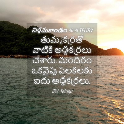 Picture 04 - నిర్గమకాండం 36:31 TELIRV - తుమ్మకర్రతో - Bible Verse Picture