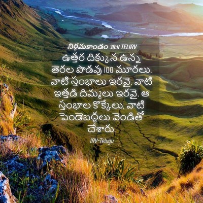 Picture 04 - నిర్గమకాండం 38:11 TELIRV - ఉత్తర దిక్కున - Bible Verse Picture