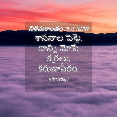 Picture 04 - నిర్గమకాండం 39:35 TELIRV - శాసనాల పెట్టె, - Bible Verse Picture