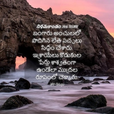 Picture 04 - నిర్గమకాండం 39:6 TELIRV - బంగారు అంచులలో - Bible Verse Picture