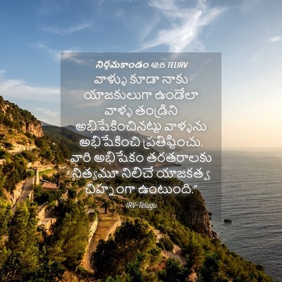 Picture 04 - నిర్గమకాండం 40:15 TELIRV - వాళ్ళు కూడా నాకు - Bible Verse Picture