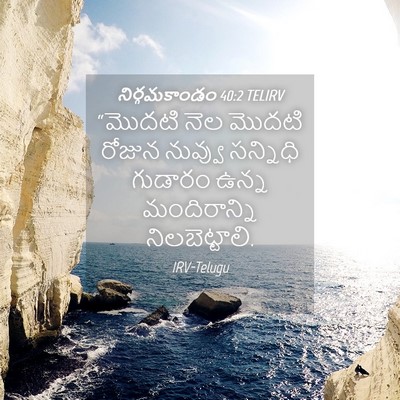 Picture 04 - నిర్గమకాండం 40:2 TELIRV - “మొదటి నెల మొదటి - Bible Verse Picture