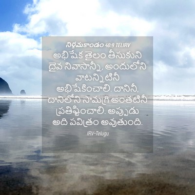 Picture 04 - నిర్గమకాండం 40:9 TELIRV - అభిషేక తైలం - Bible Verse Picture