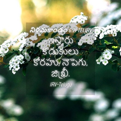 Picture 04 - నిర్గమకాండం 6:21 TELIRV - ఇస్హారు కొడుకులు - Bible Verse Picture