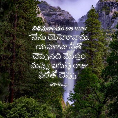 Picture 04 - నిర్గమకాండం 6:29 TELIRV - “నేను యెహోవాను. - Bible Verse Picture