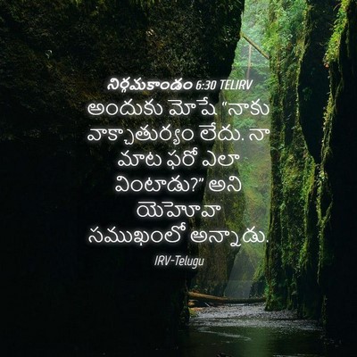 Picture 04 - నిర్గమకాండం 6:30 TELIRV - అందుకు మోషే “నాకు - Bible Verse Picture