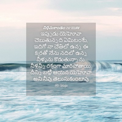 Picture 04 - నిర్గమకాండం 7:17 TELIRV - ఇప్పుడు యెహోవా - Bible Verse Picture