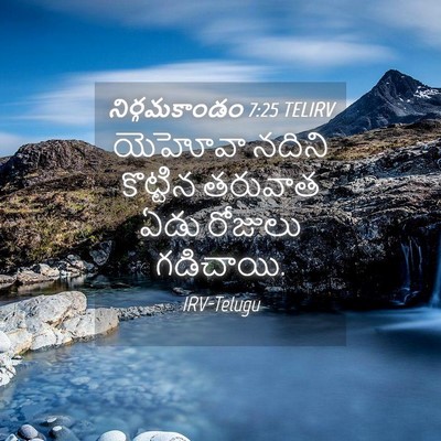 Picture 04 - నిర్గమకాండం 7:25 TELIRV - యెహోవా నదిని - Bible Verse Picture