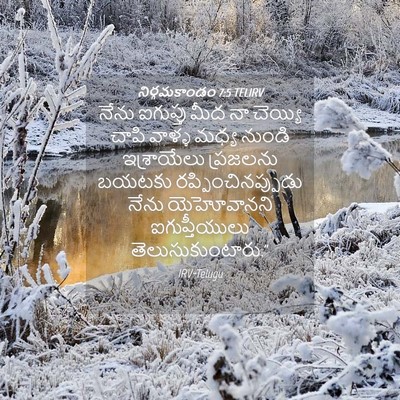 Picture 04 - నిర్గమకాండం 7:5 TELIRV - నేను ఐగుప్తు మీద - Bible Verse Picture