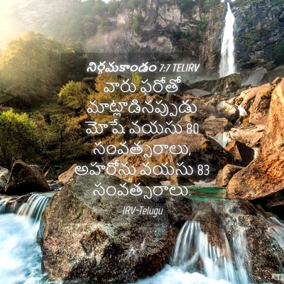 Picture 04 - నిర్గమకాండం 7:7 TELIRV - వారు ఫరోతో - Bible Verse Picture