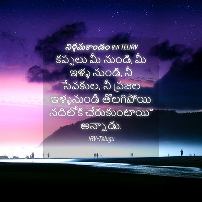 Picture 04 - నిర్గమకాండం 8:11 TELIRV - కప్పలు మీ నుండి, మీ - Bible Verse Picture