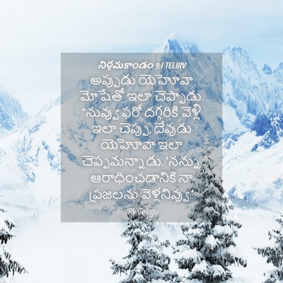 Picture 04 - నిర్గమకాండం 9:1 TELIRV - అప్పుడు యెహోవా - Bible Verse Picture
