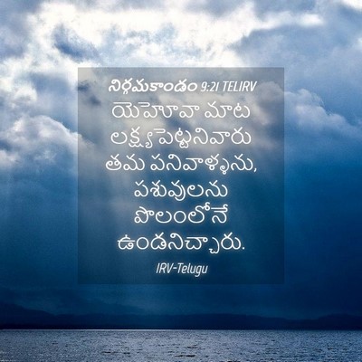 Picture 04 - నిర్గమకాండం 9:21 TELIRV - యెహోవా మాట - Bible Verse Picture
