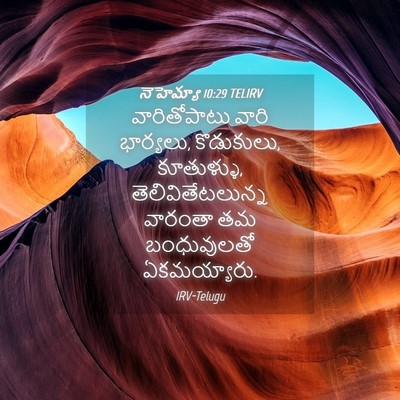 Picture 04 - నెహెమ్యా 10:29 TELIRV - వారితోపాటు వారి - Bible Verse Picture