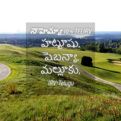 Picture 04 - నెహెమ్యా 10:4 TELIRV - హట్టూషు, షెబన్యా, - Bible Verse Picture