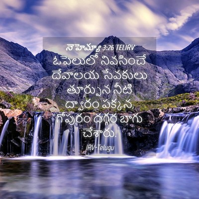 Picture 04 - నెహెమ్యా 3:26 TELIRV - ఓపెలులో నివసించే - Bible Verse Picture