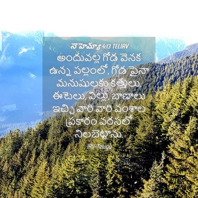 Picture 04 - నెహెమ్యా 4:13 TELIRV - అందువల్ల గోడ వెనక - Bible Verse Picture