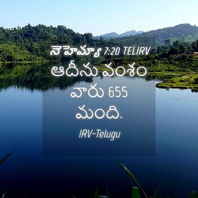 Picture 04 - నెహెమ్యా 7:20 TELIRV - ఆదీను వంశం వారు 655 - Bible Verse Picture