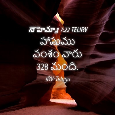 Picture 04 - నెహెమ్యా 7:22 TELIRV - హాషుము వంశం వారు 328 - Bible Verse Picture