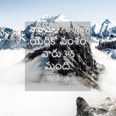 Picture 04 - నెహెమ్యా 7:36 TELIRV - యెరికో వంశం వారు 345 - Bible Verse Picture