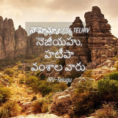 Picture 04 - నెహెమ్యా 7:56 TELIRV - నెజీయహు, హటీపా - Bible Verse Picture