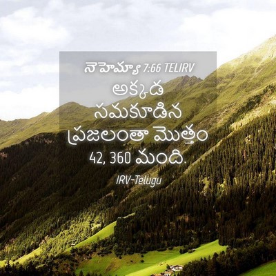 Picture 04 - నెహెమ్యా 7:66 TELIRV - అక్కడ సమకూడిన - Bible Verse Picture