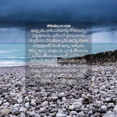 Picture 04 - నెహెమ్యా 9:25 TELIRV - అప్పుడు వారు - Bible Verse Picture