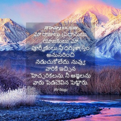 Picture 04 - నెహెమ్యా 9:34 TELIRV - మా రాజులు, - Bible Verse Picture