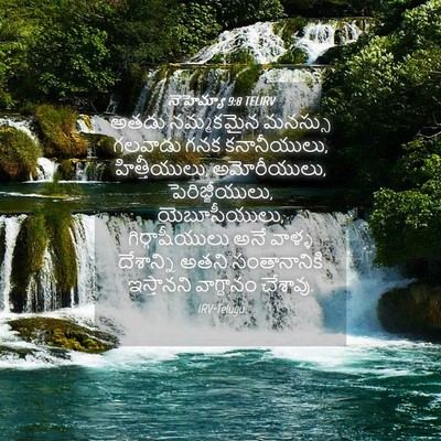 Picture 04 - నెహెమ్యా 9:8 TELIRV - అతడు నమ్మకమైన - Bible Verse Picture