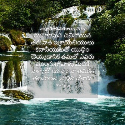 Picture 04 - న్యాయాధిపతులు 1:1 TELIRV - యెహోషువ చనిపోయిన - Bible Verse Picture