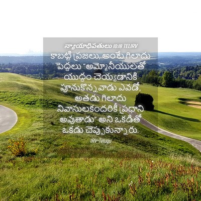 Picture 04 - న్యాయాధిపతులు 10:18 TELIRV - కాబట్టి ప్రజలు, - Bible Verse Picture