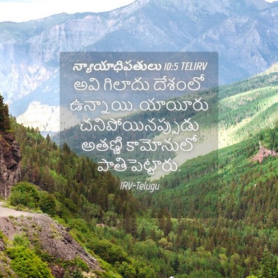 Picture 04 - న్యాయాధిపతులు 10:5 TELIRV - అవి గిలాదు దేశంలో - Bible Verse Picture