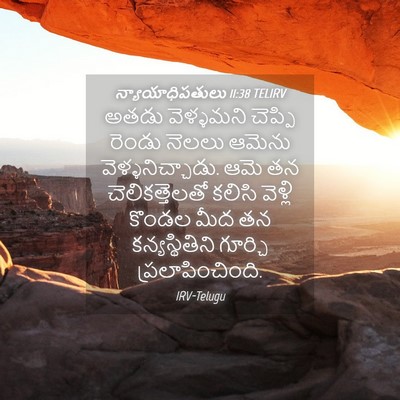 Picture 04 - న్యాయాధిపతులు 11:38 TELIRV - అతడు వెళ్ళమని - Bible Verse Picture
