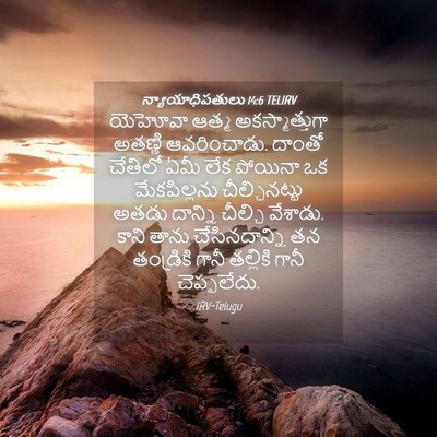 Picture 04 - న్యాయాధిపతులు 14:6 TELIRV - యెహోవా ఆత్మ - Bible Verse Picture
